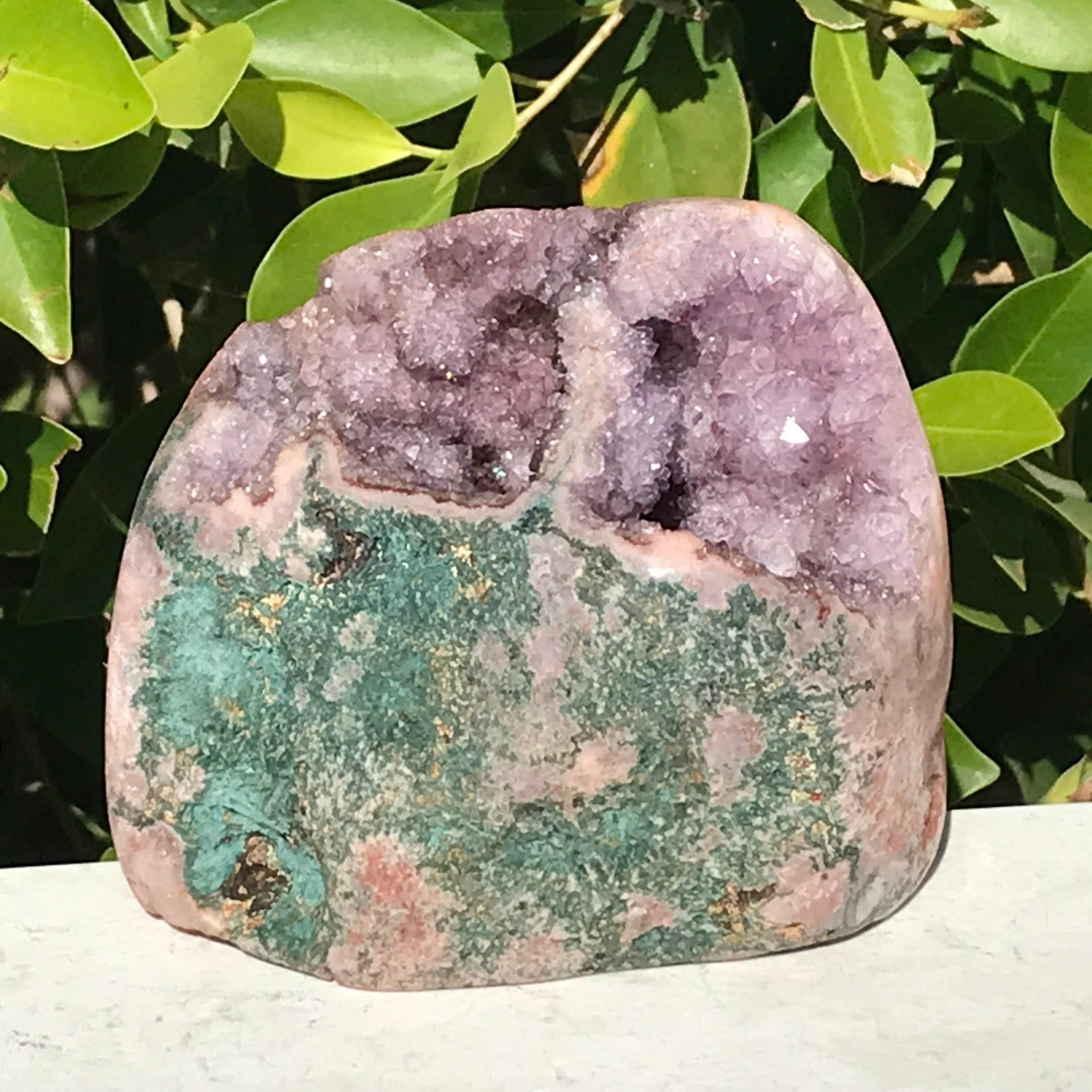 Geode Topped Rose Jasper Nodule