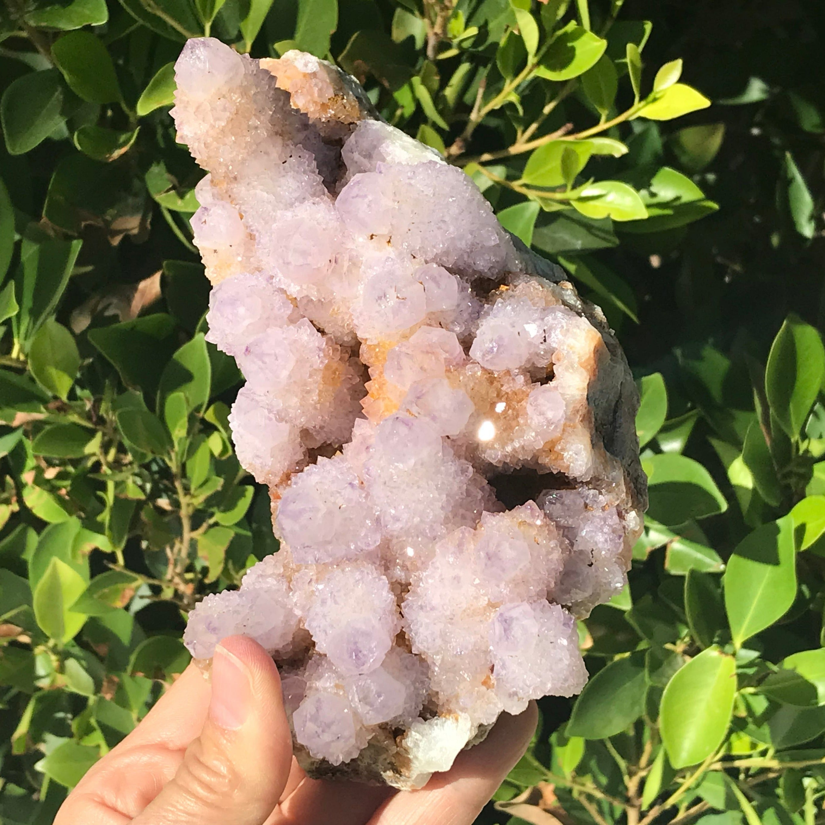 Quartz Crystal Topped Cactus Quartz Slab