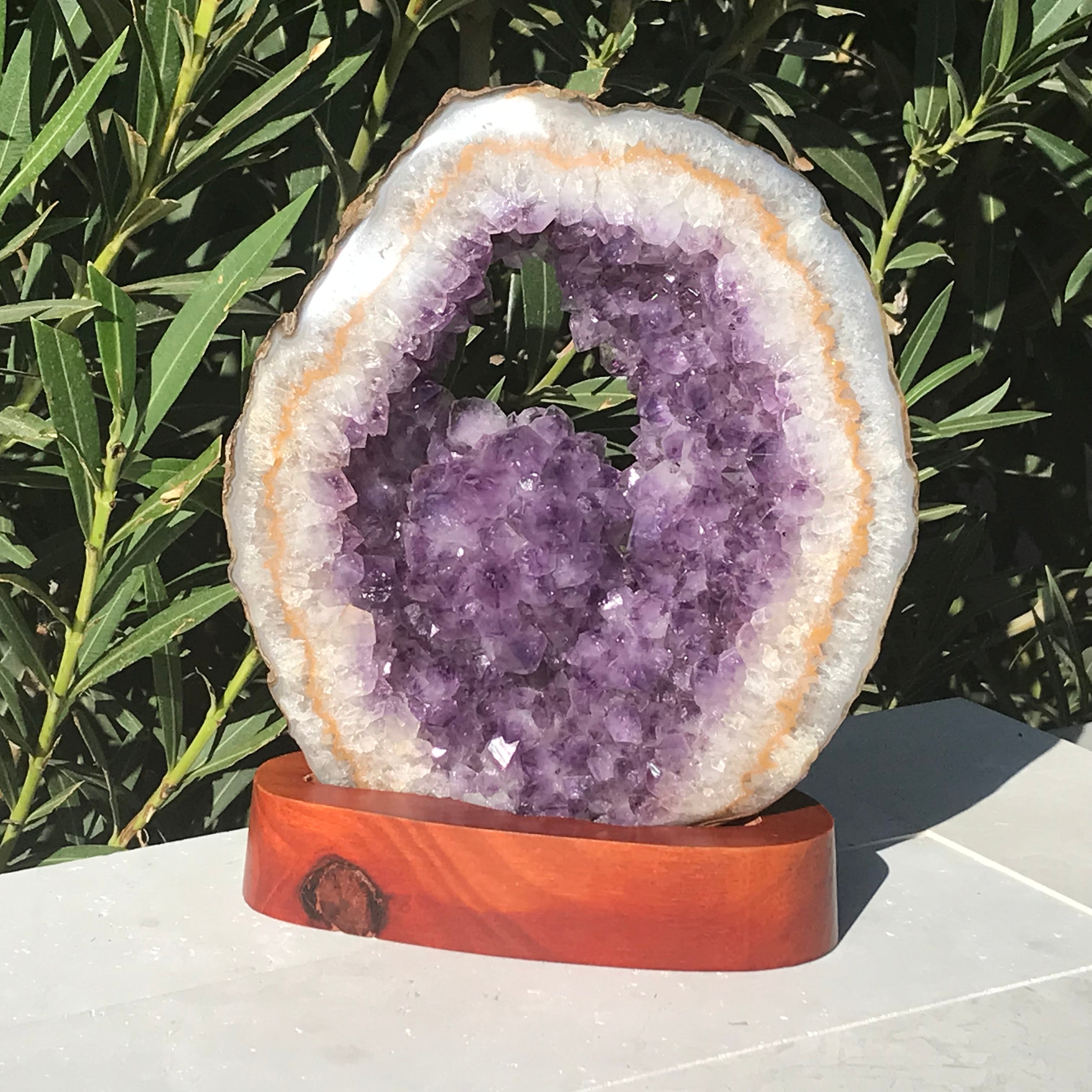 Translucent Amethyst and Agate Slab