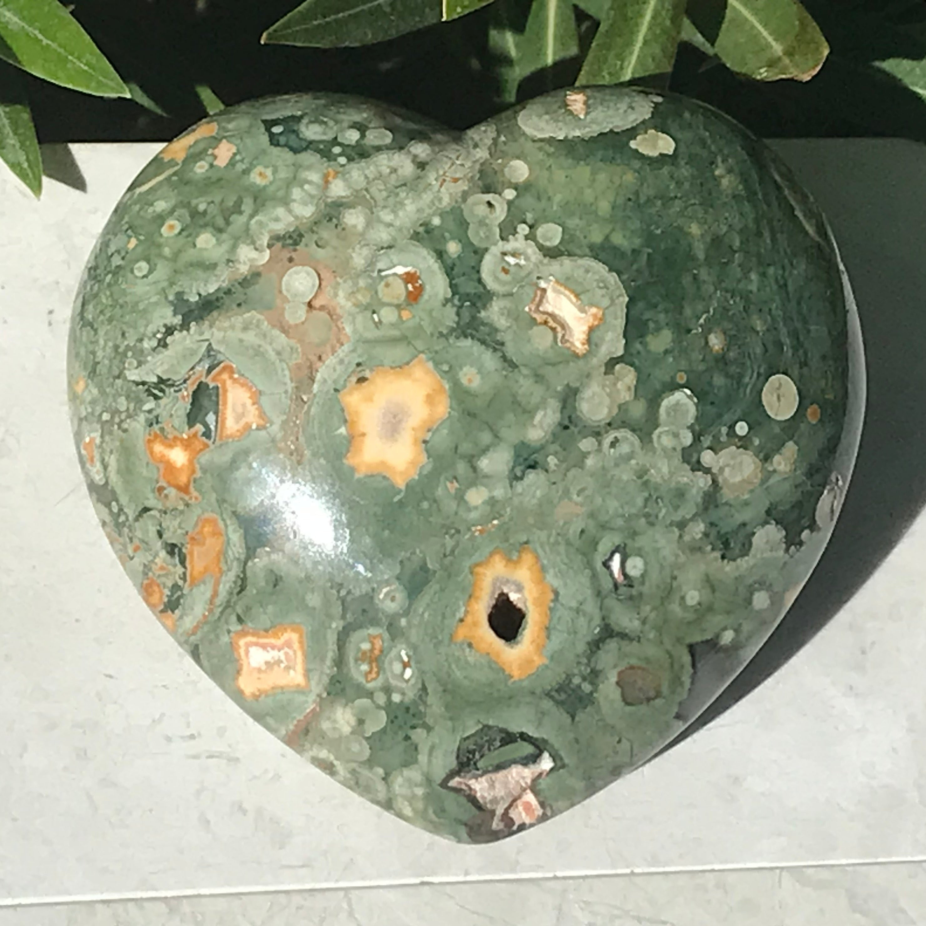 Speckled Rainforest Jasper Heart
