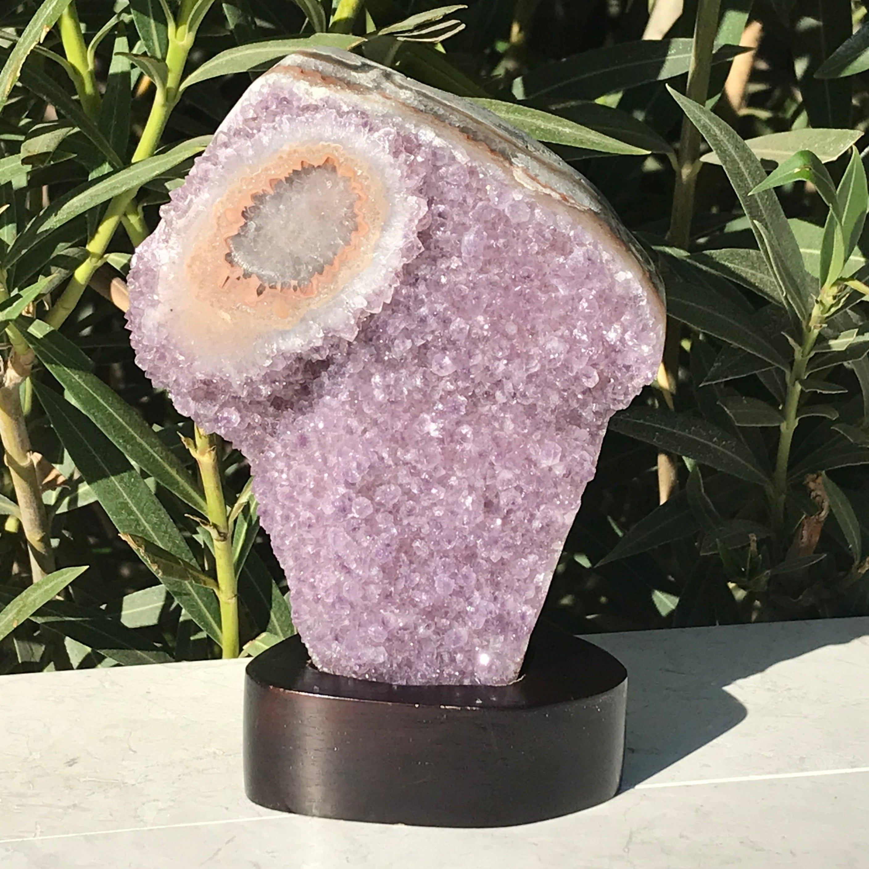 Large Stalactite Eye on Amethyst Freeform