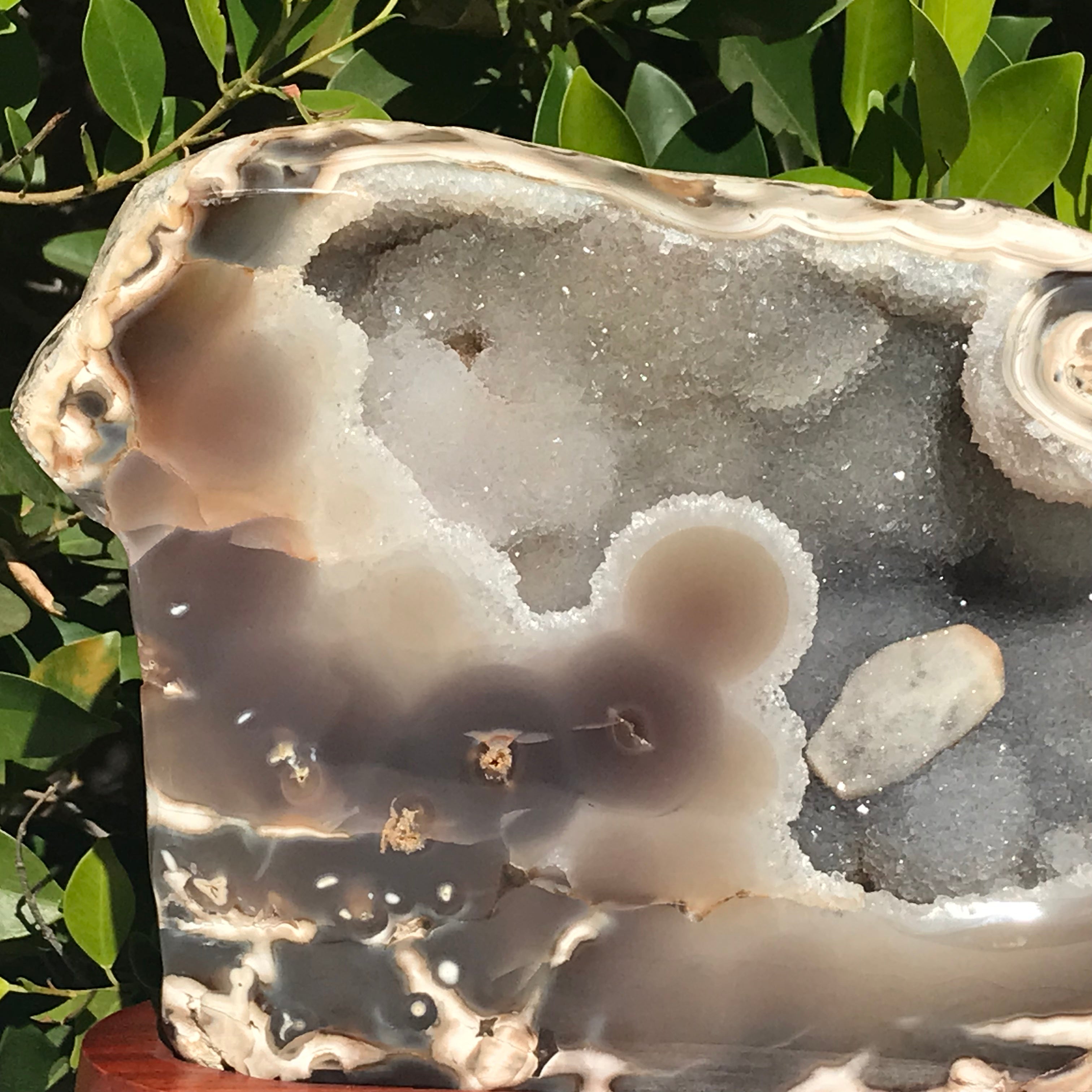Quartz Crystal Covered Brazilian Agate