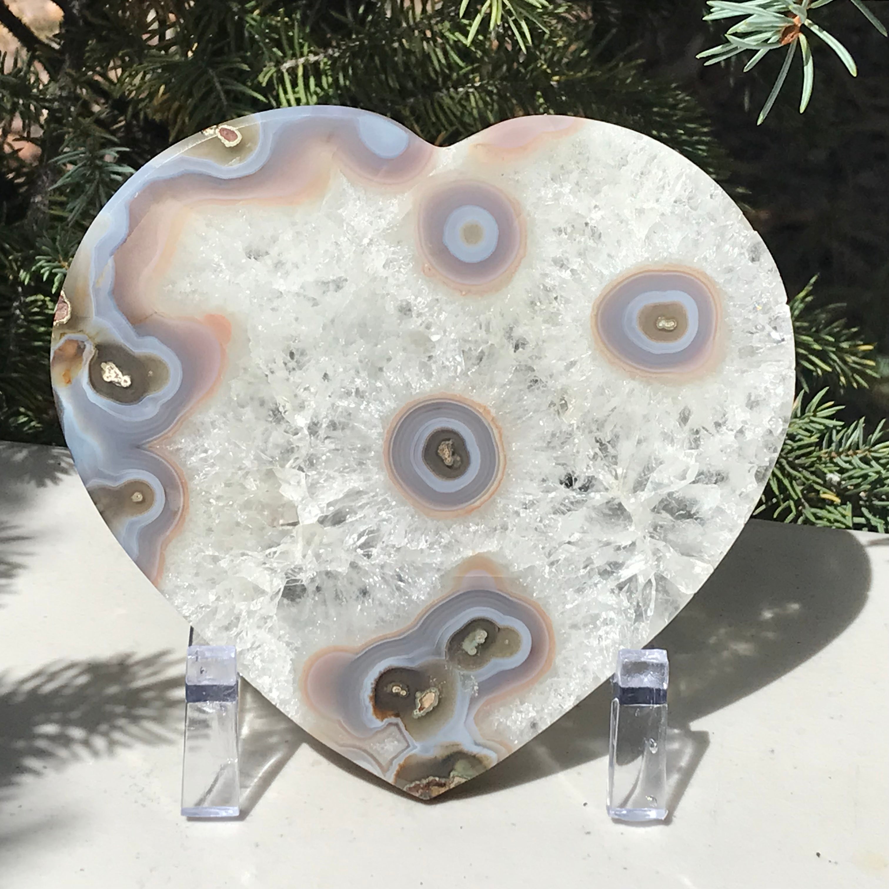 Multitude of Eyes Agate Heart
