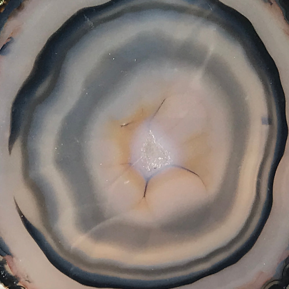 Banding and Bubbles Agate Slice