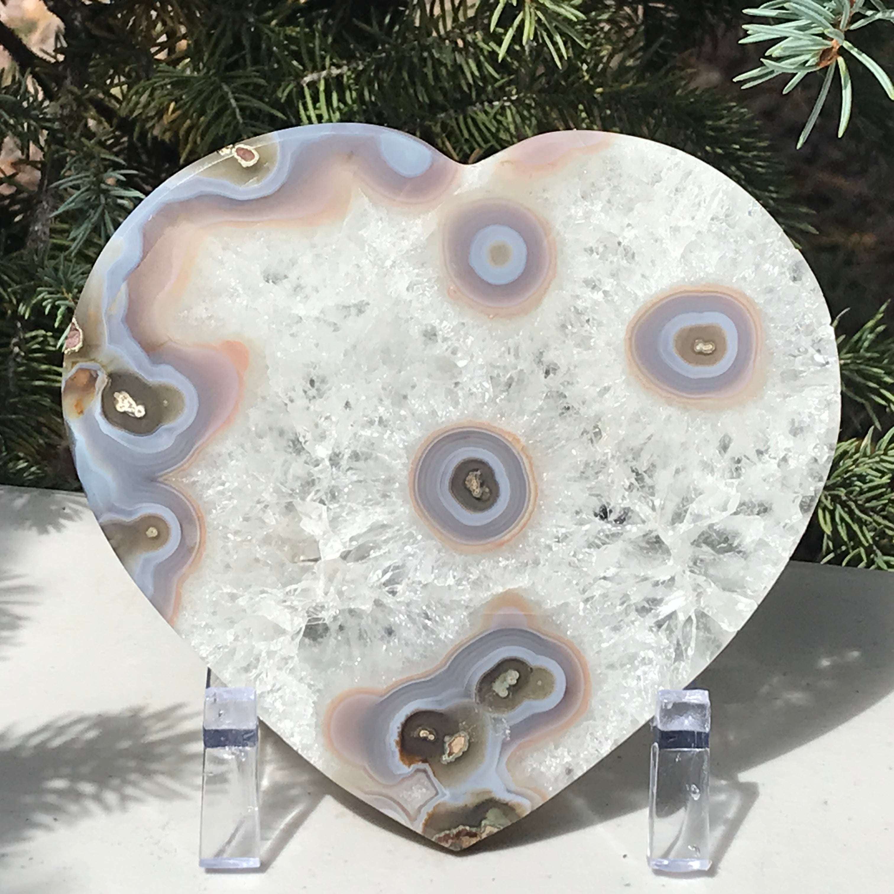 Multitude of Eyes Agate Heart