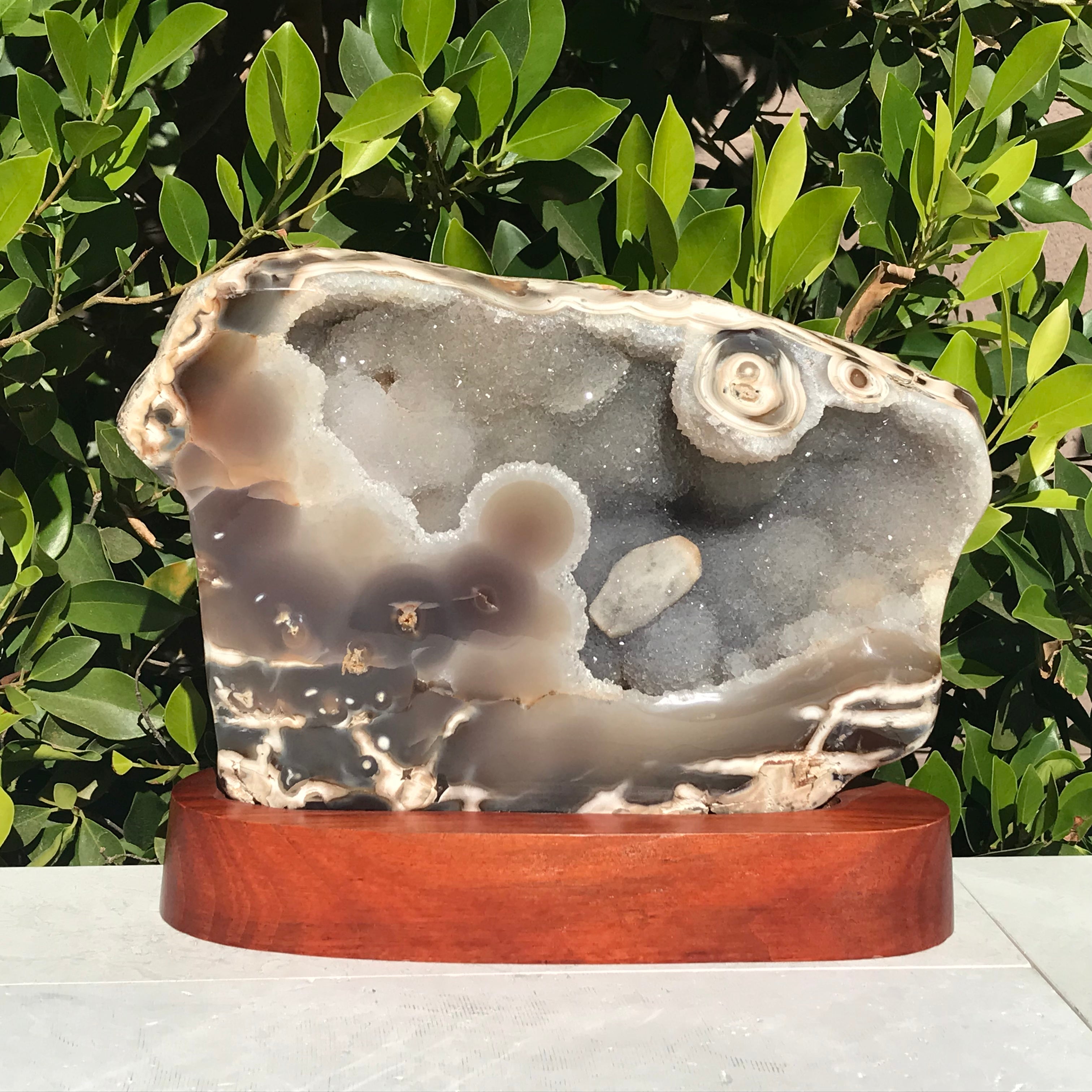 Quartz Crystal Covered Brazilian Agate