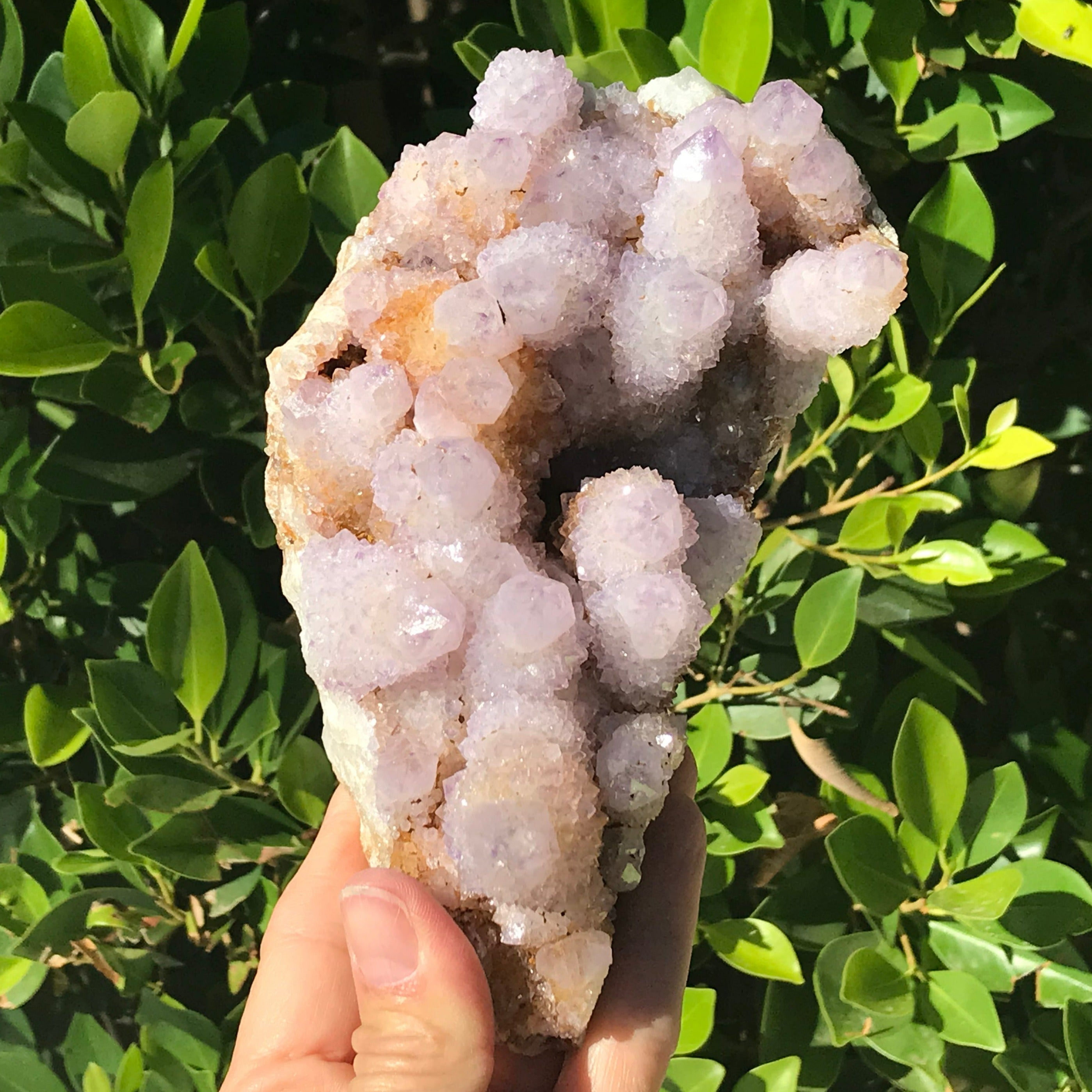 Quartz Crystal Topped Cactus Quartz Slab