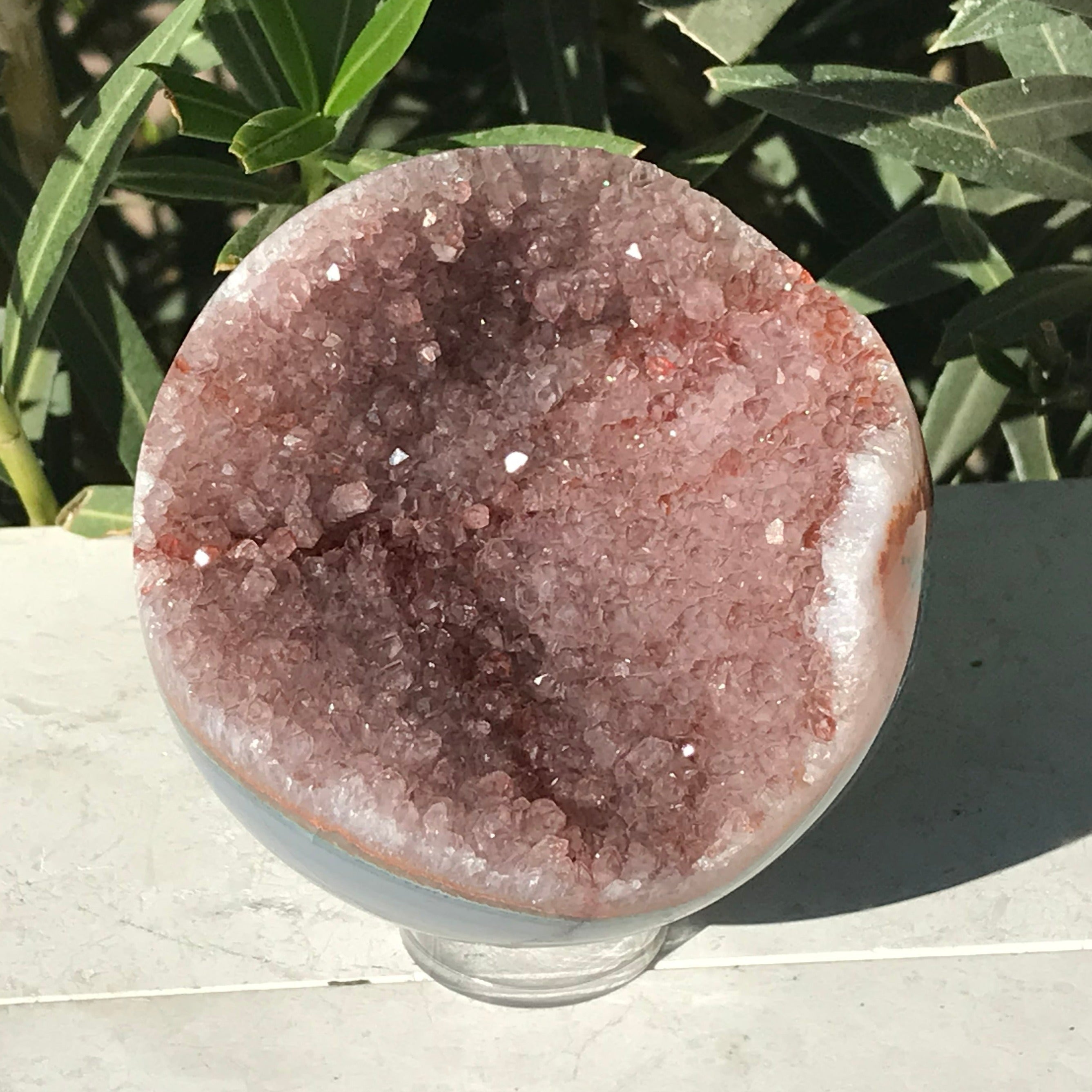 Rainbow Agate Banded Amethyst Sphere