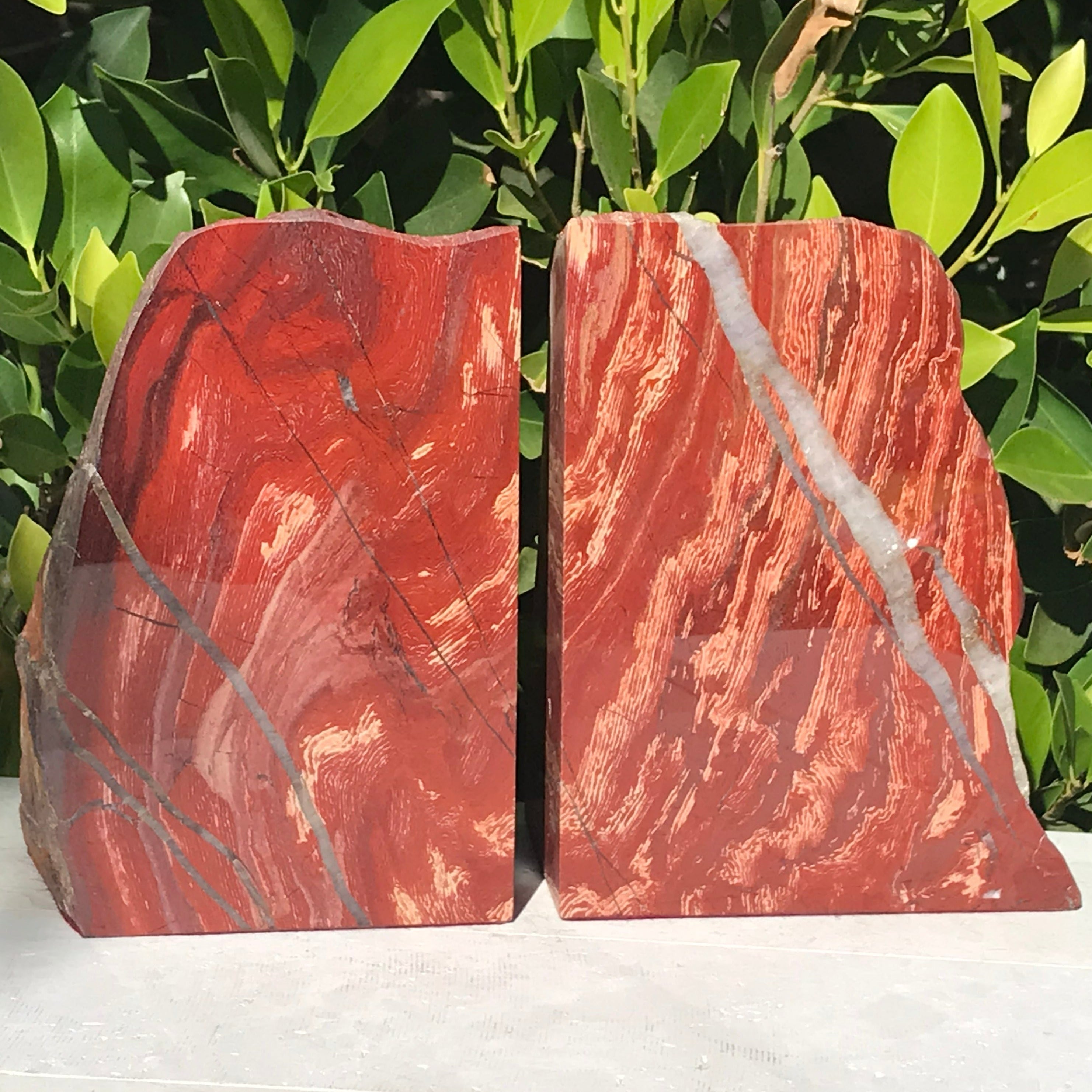 Australian Red Jasper Bookends