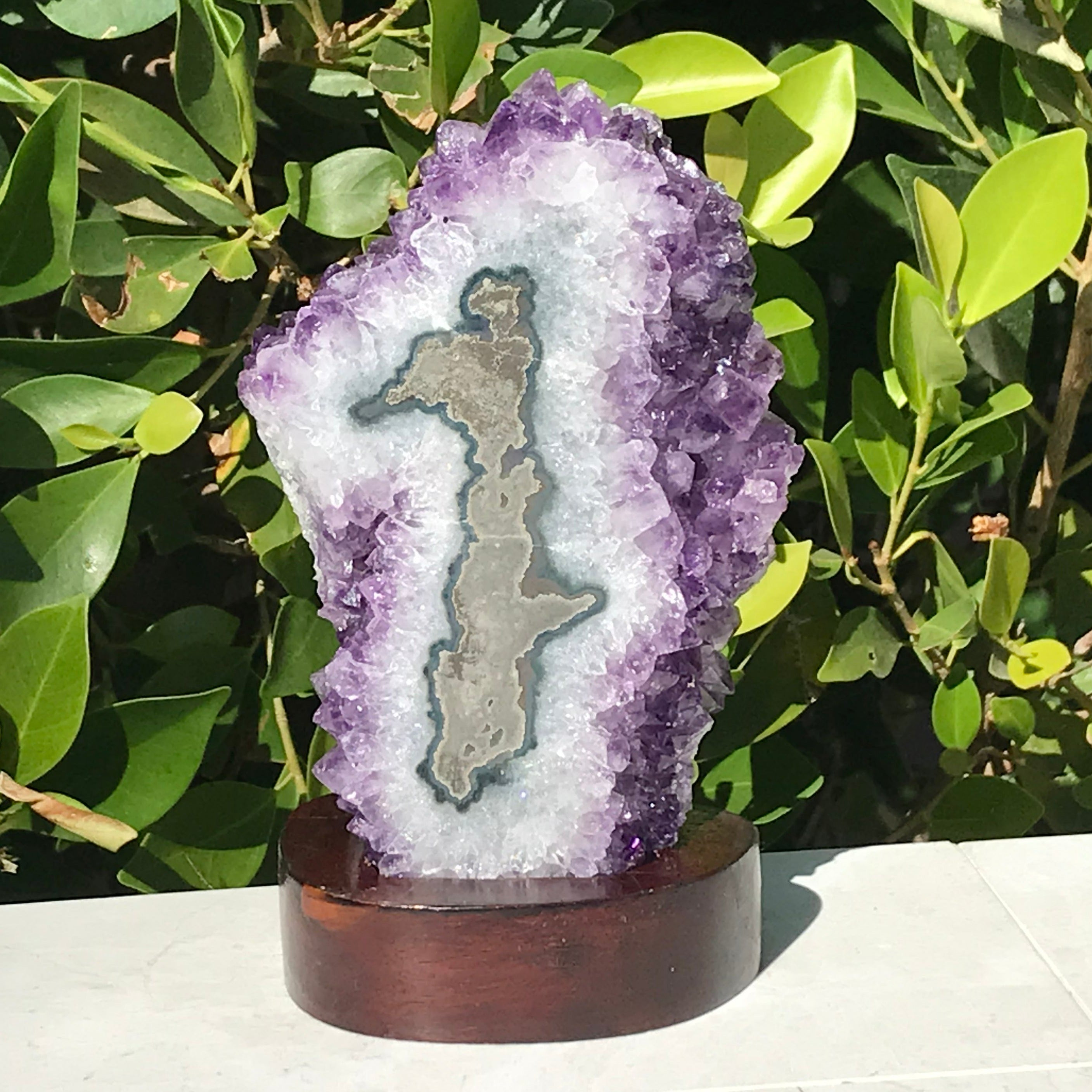 Crystal Rimmed Amethyst Cluster