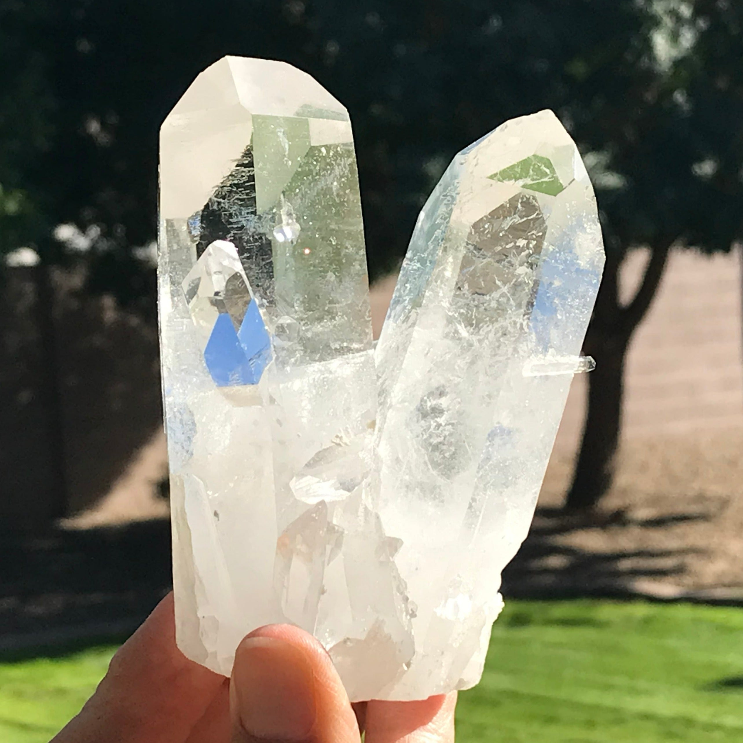 Twin Points Brazilian Crystal Cluster
