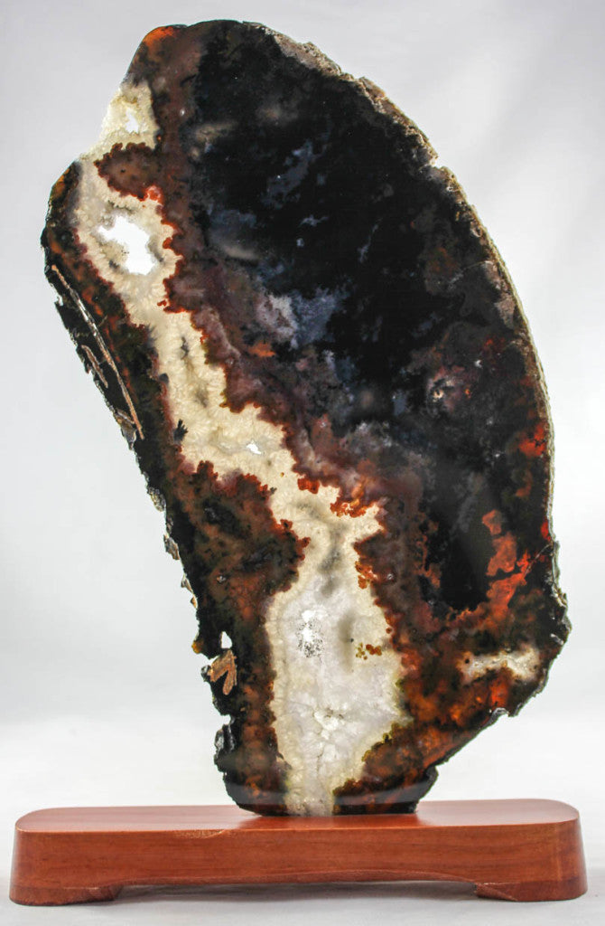 Brazilian Agate Slice w/Crystal