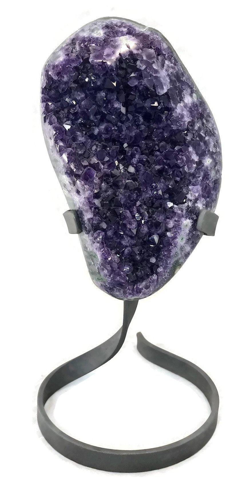 Green Agate Trimmed Amethyst