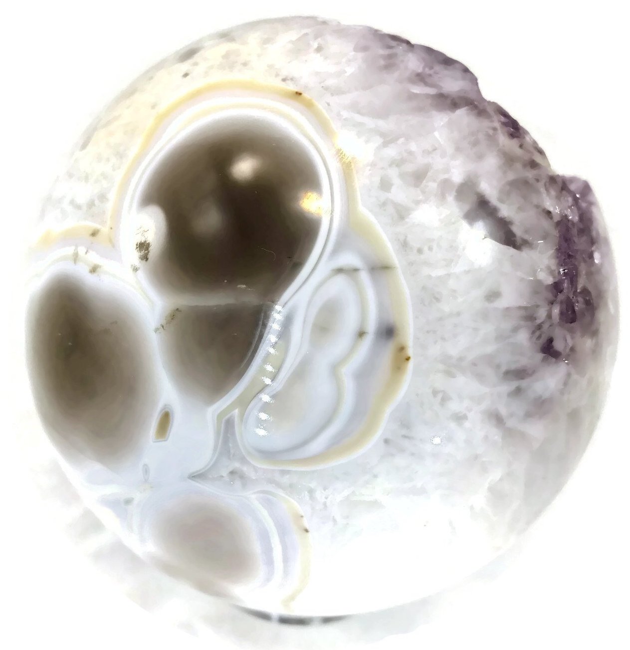 Lavender Amethyst with Agate Sphere