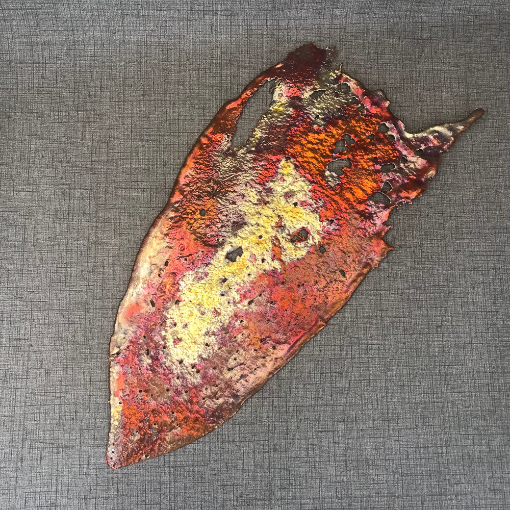 Flaming Rainbow Copper Splash Decor