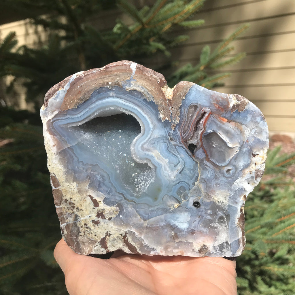 Glittering and Banded Dugway Geode #2 of Pair
