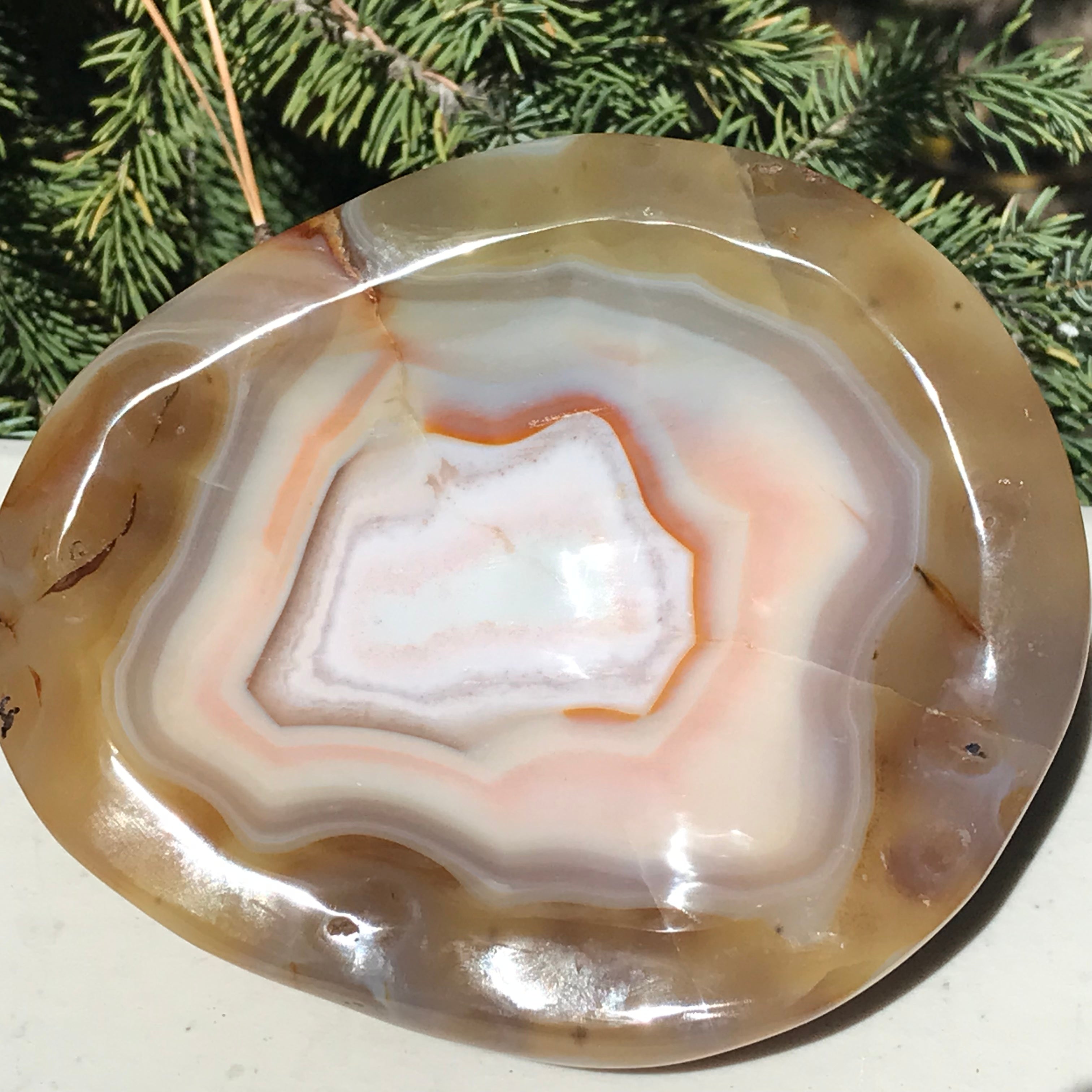 Colorful Banded Agate Bowl