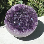 Wide Amethyst Faced Agate Sphere