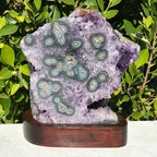Green Eyed Agate /Amethyst Cluster