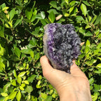 Standing Amethyst Crystal Faced Heart
