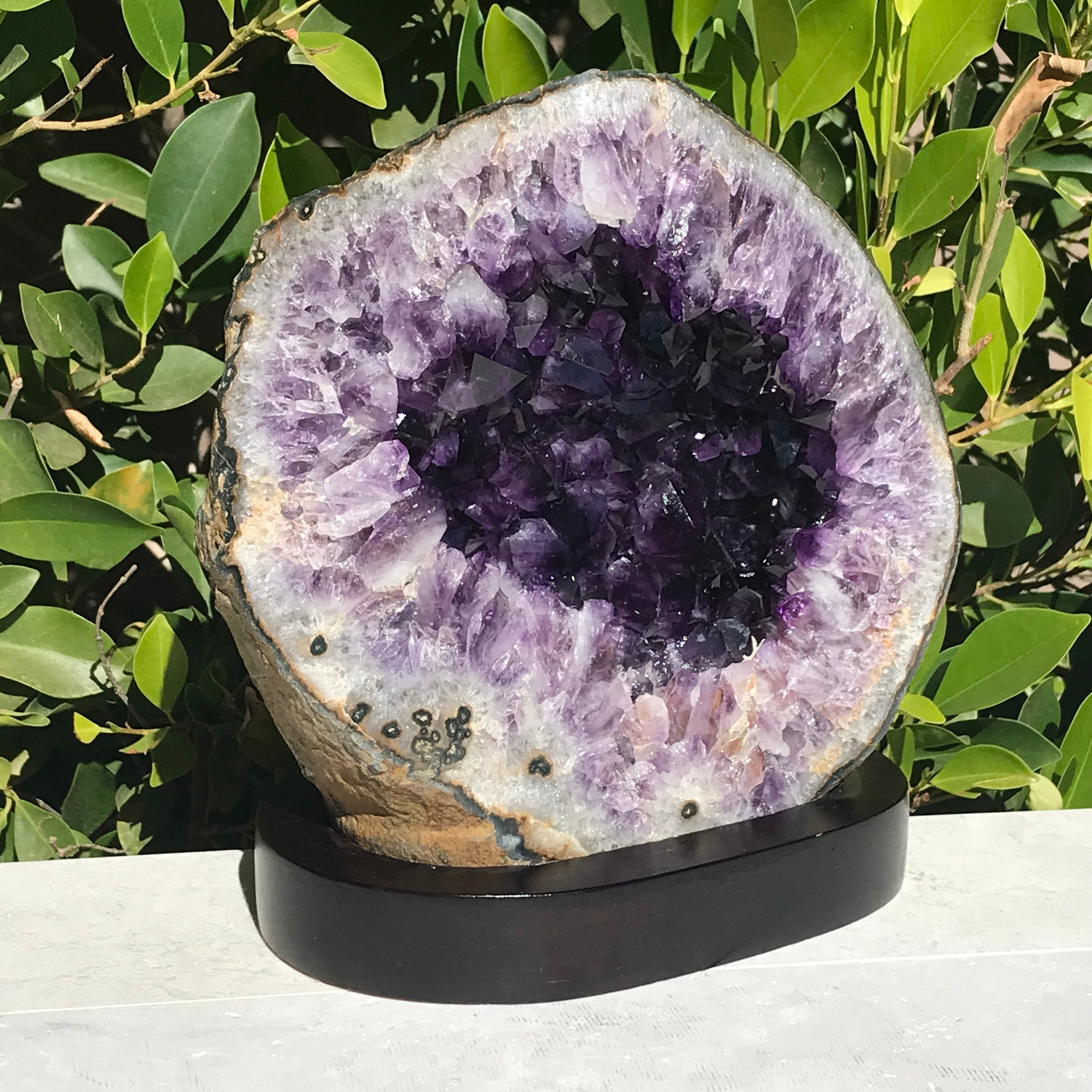 Agate Eye RimmedvAmethyst Geode