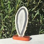 Quartz Surrounded by Banded Agate Slice
