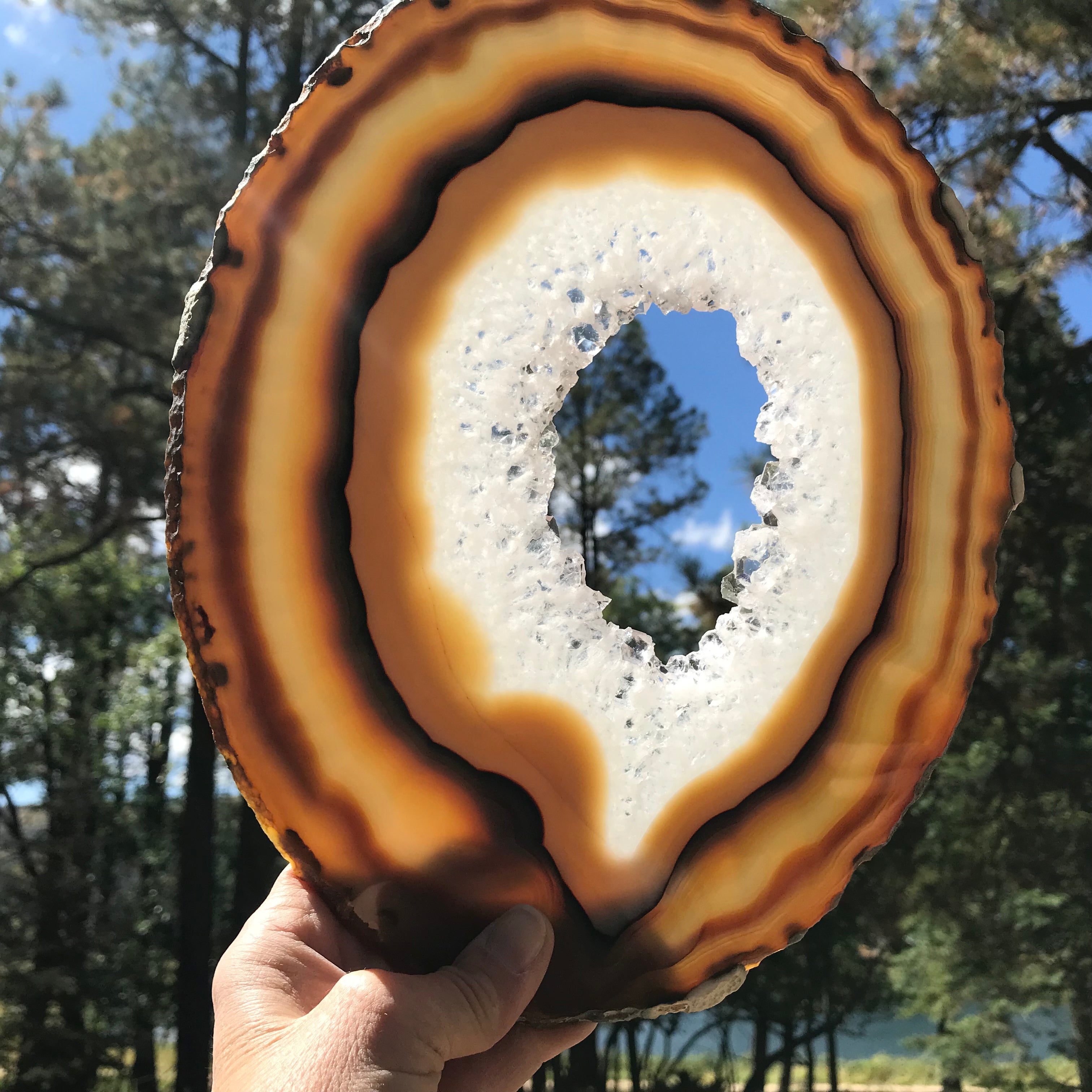 Glowing Translucent Agate Slice