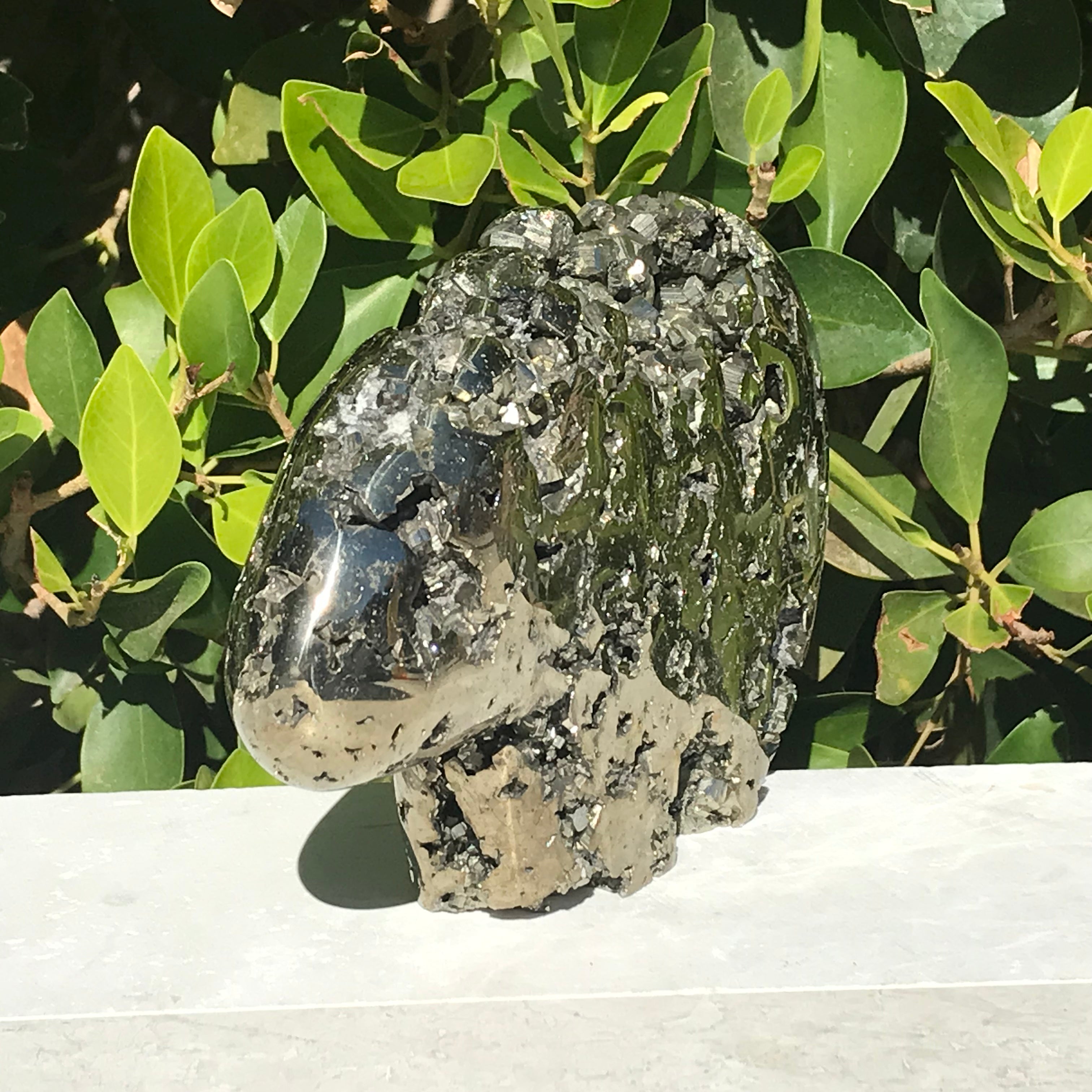 Pyrite Bear Sculpture