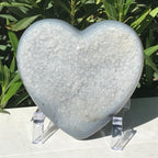 Quartz Crystal and Blue Agate Heart