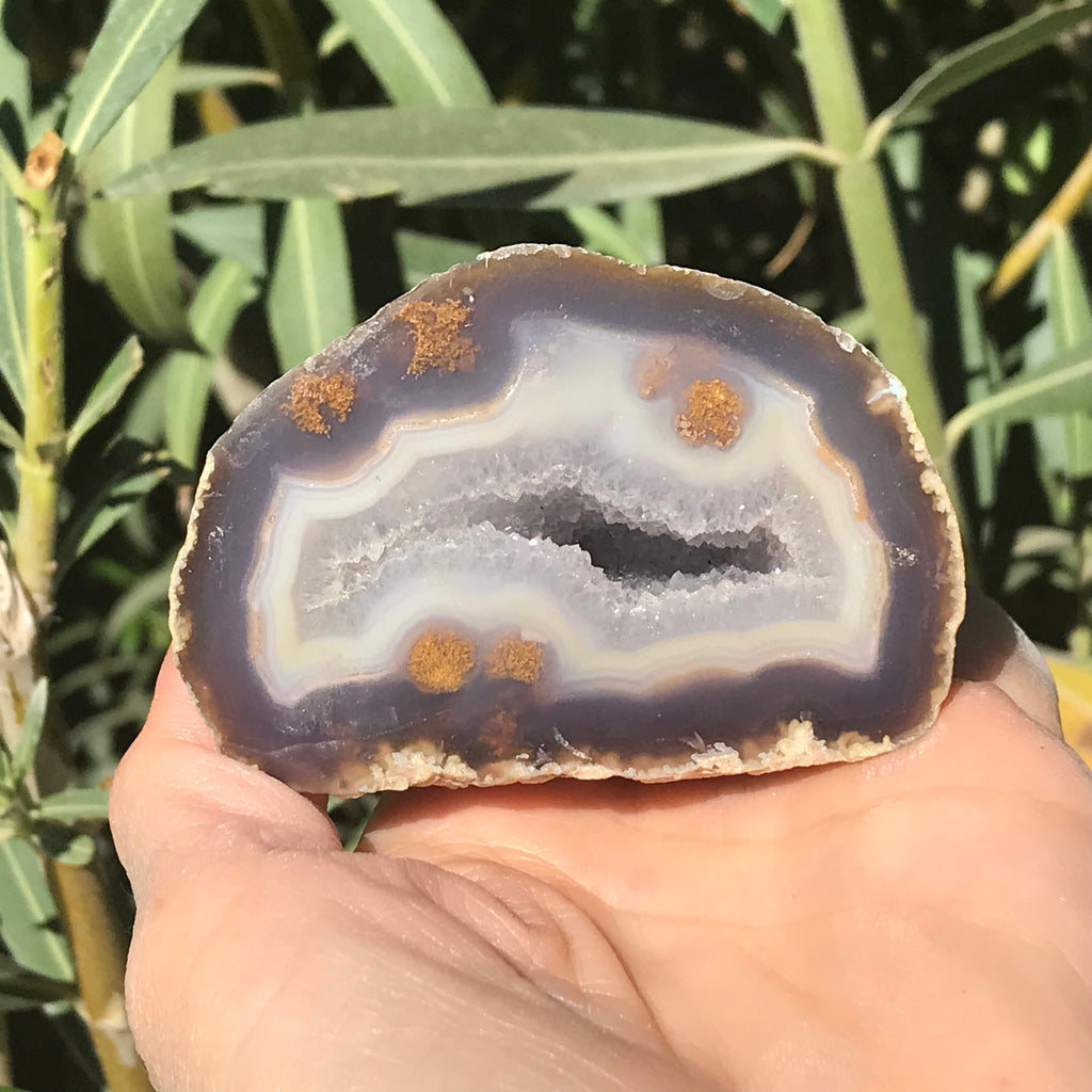 Crystal Lined Agate Geode Pair