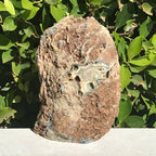 Green and Gold Banded Amethyst Geode