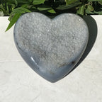 Quartz Crystal and Blue Agate Heart