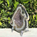 Olive Green Banded Amethyst Geode