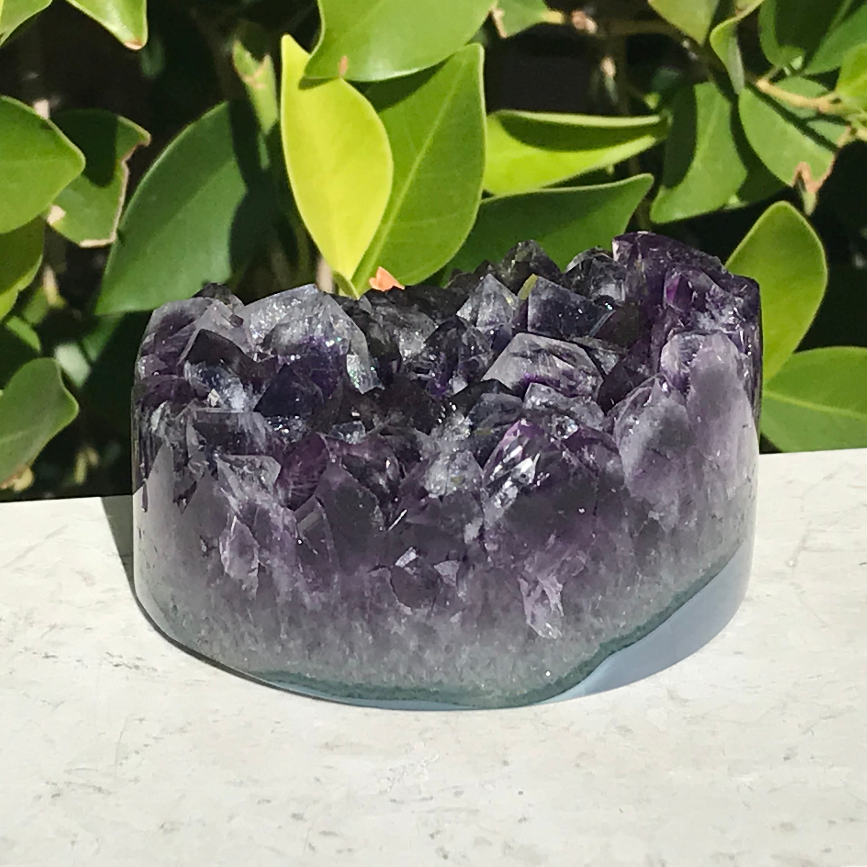 Crystal Topped Amethyst Cylinder