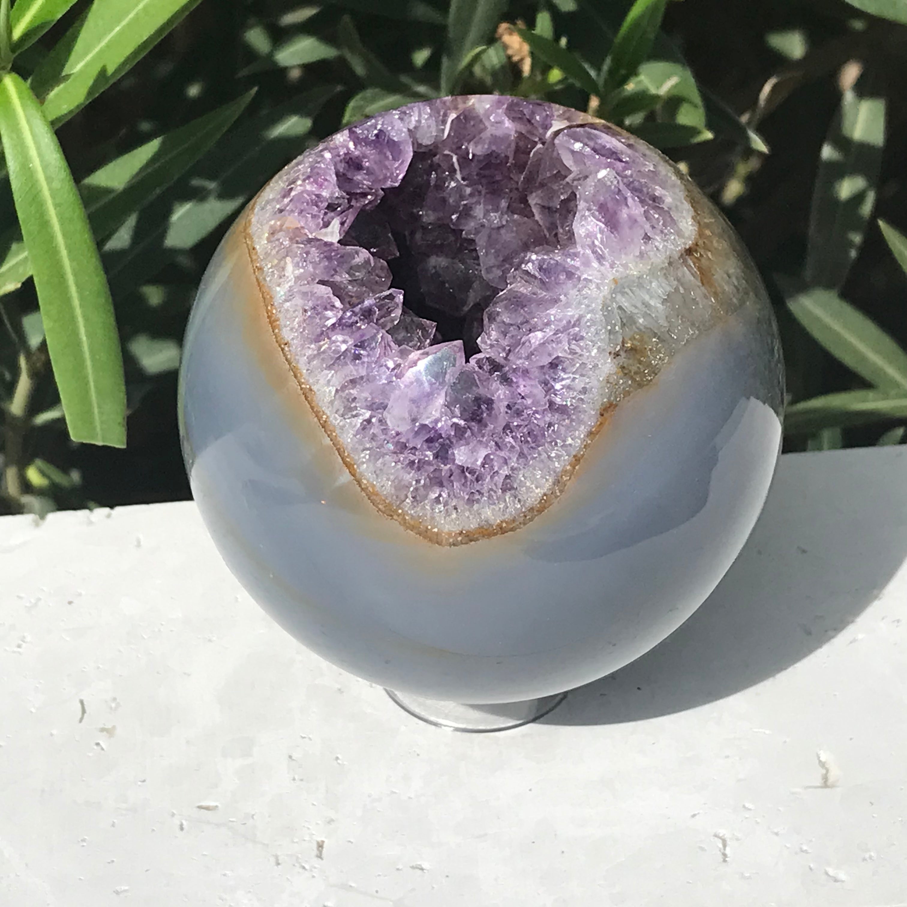 Gold Framed Amethyst Sphere