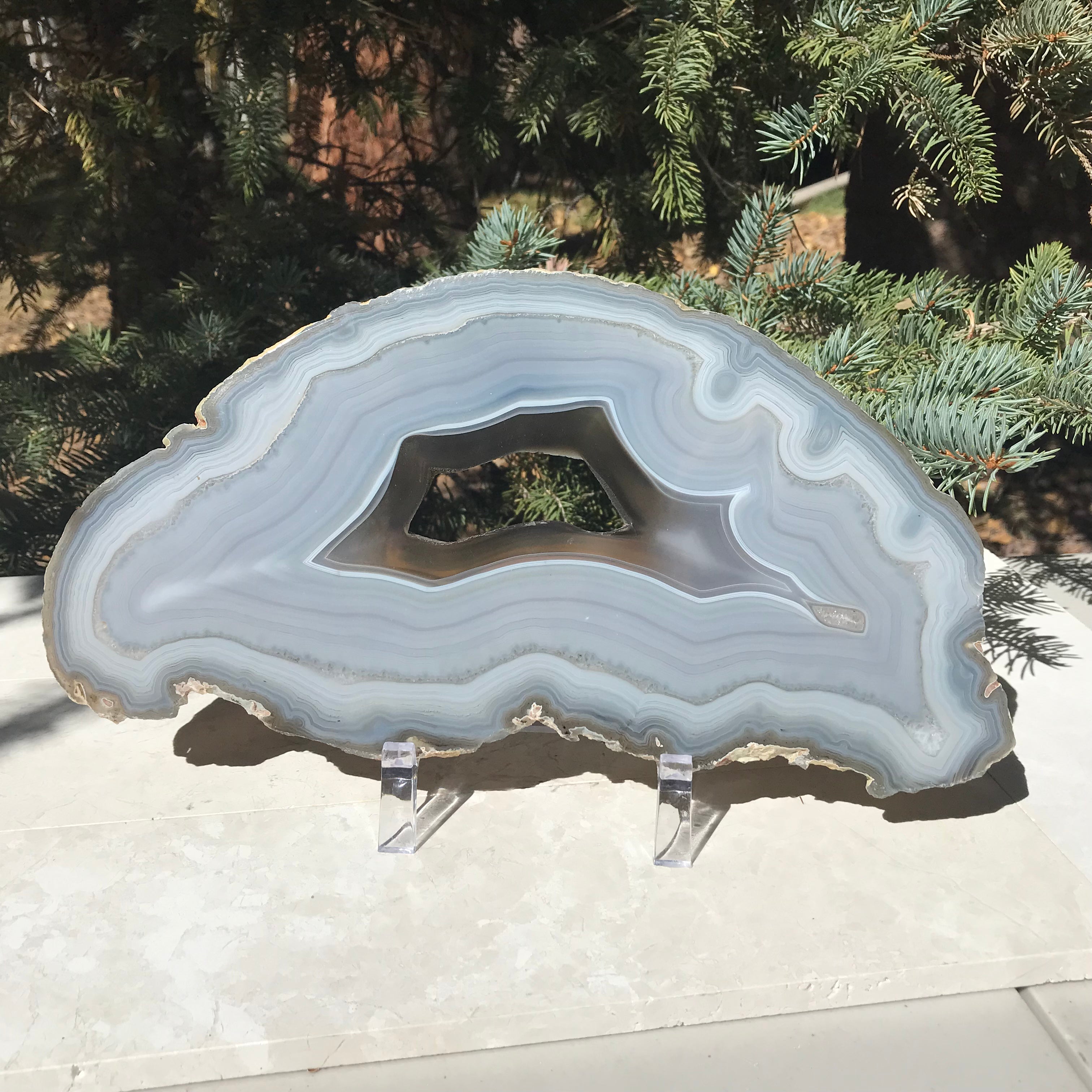 Multitude of Delicate Lines Agate Slice
