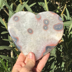 Rose Banded Blue Eyed Agate Heart