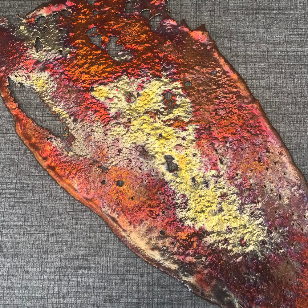 Flaming Rainbow Copper Splash Decor