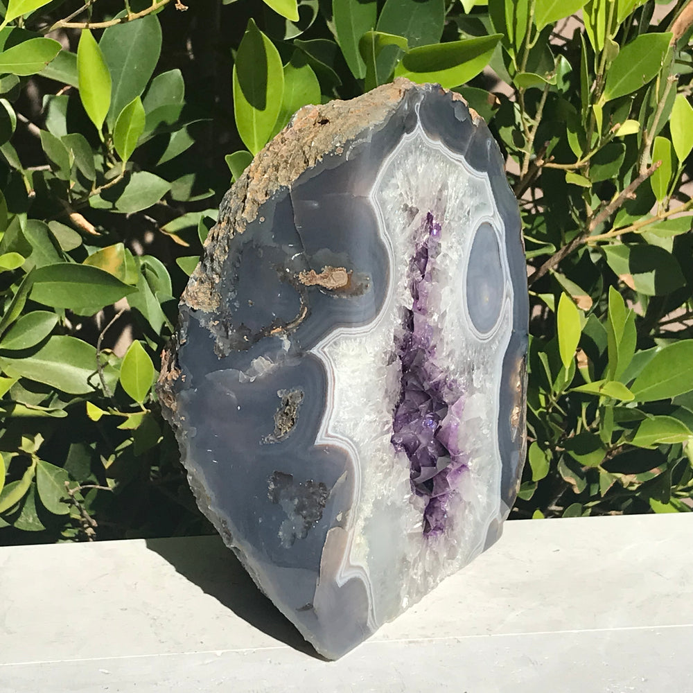 Brilliant Purple Crystal Filled Amethyst Geode
