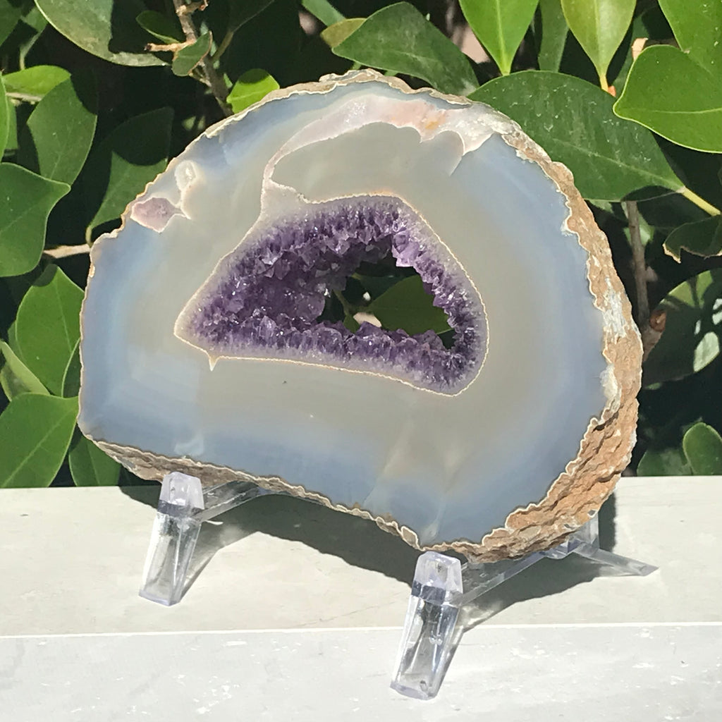 Amethyst Lined Agate Slab