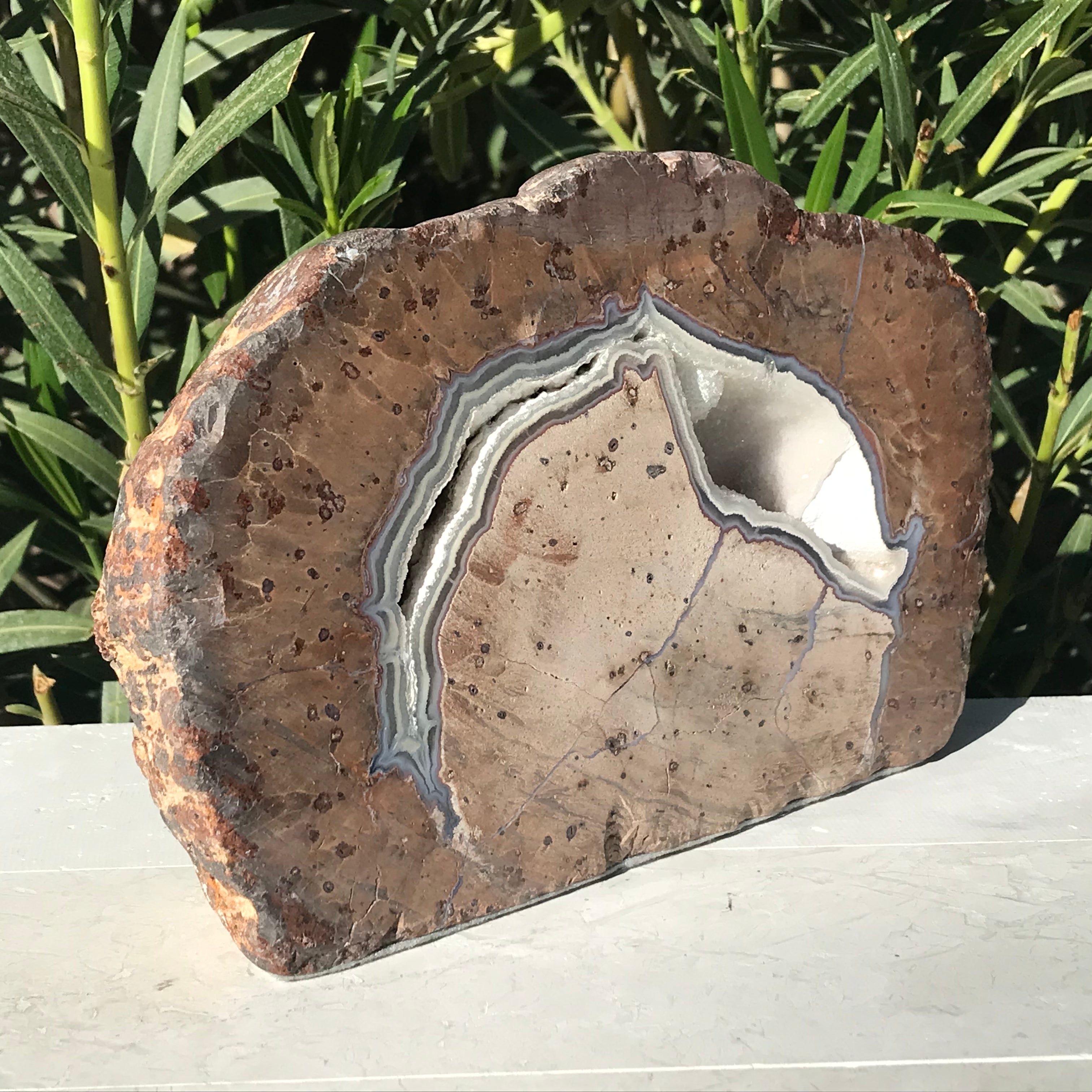 Lavender Banded Dugway Geode
