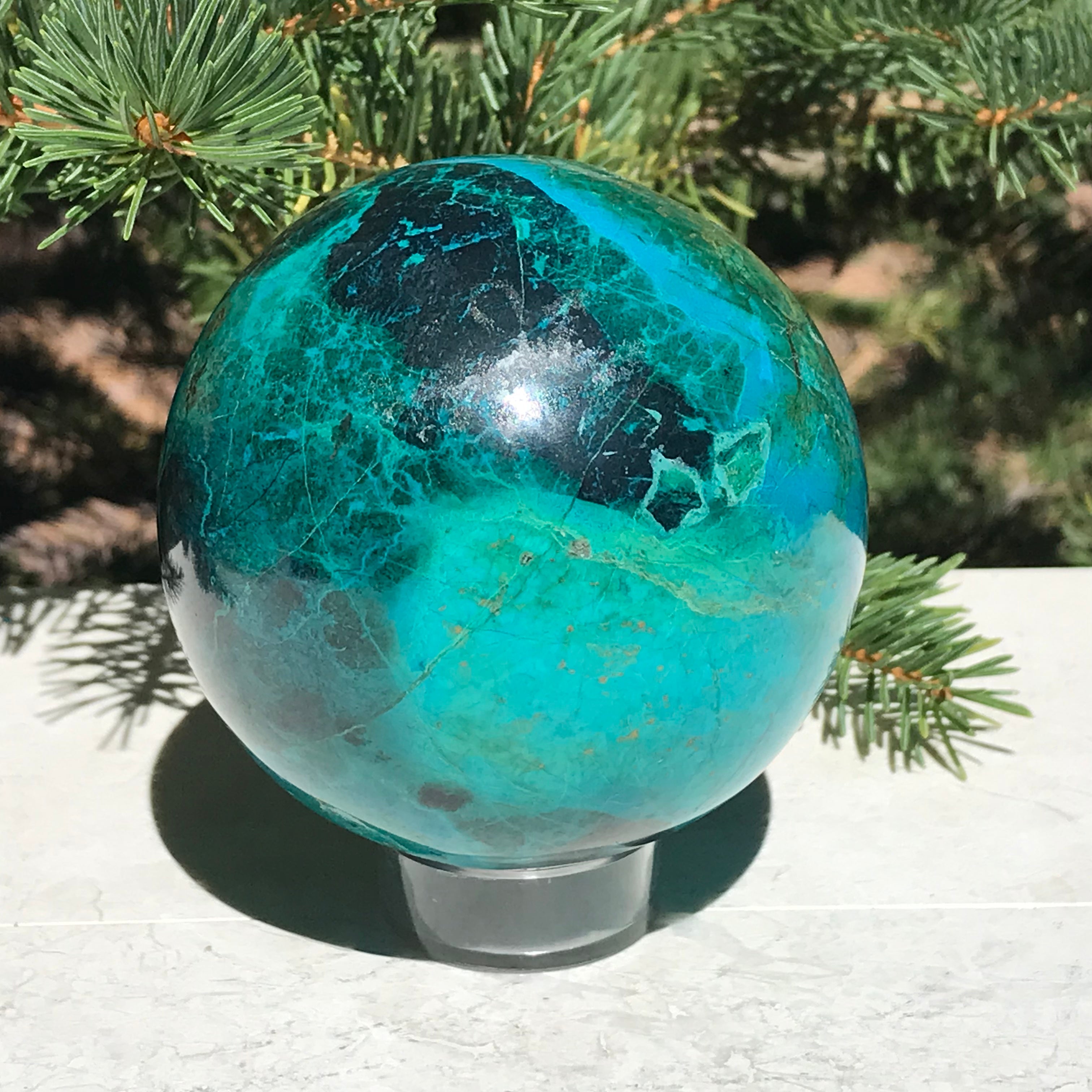 Malachite/Chrysocolla Sphere