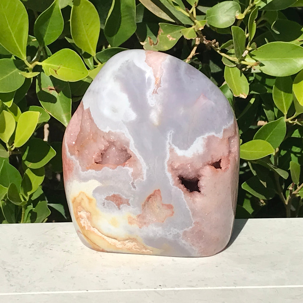 Polished Rose Amethyst Geode Nodule