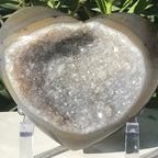 Quartz Crystal Filled Agate Geode Heart
