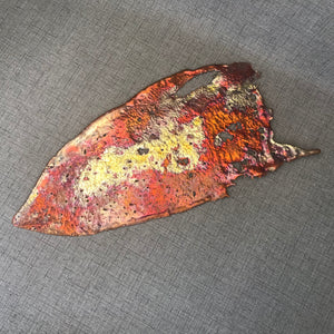 Flaming Rainbow Copper Splash Decor