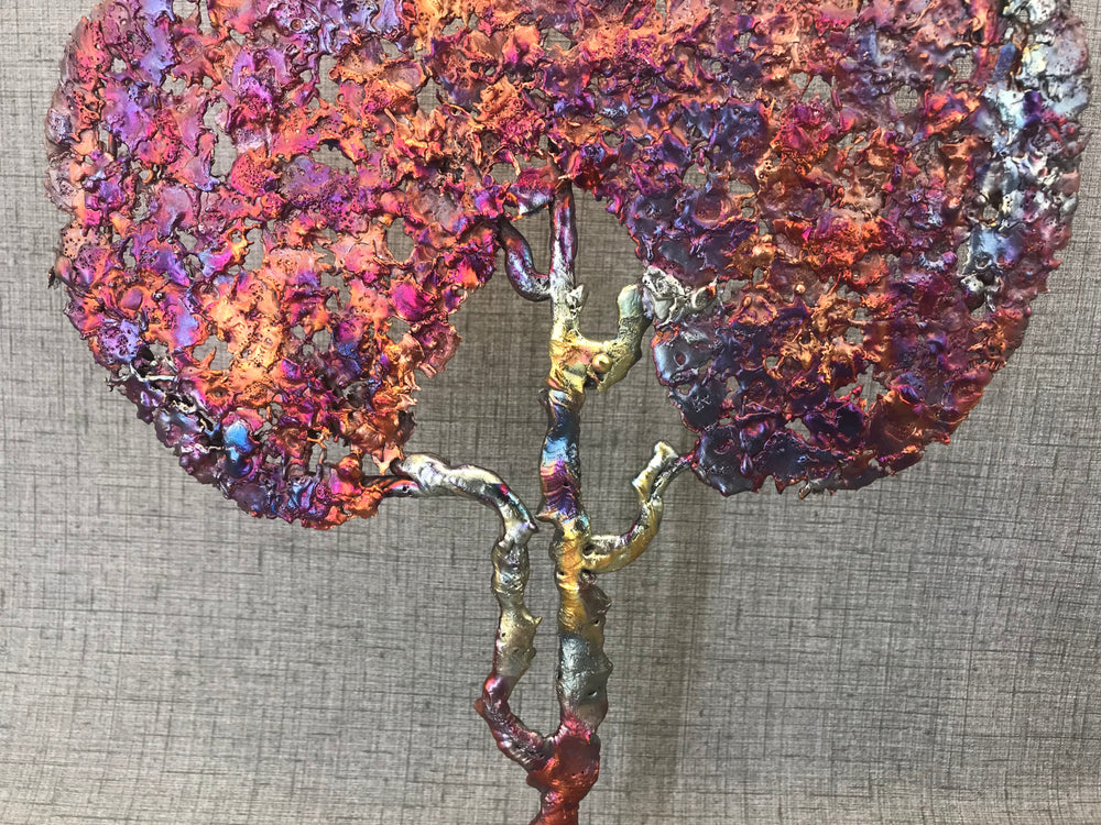 Rainbow Splash Copper Tree of Life