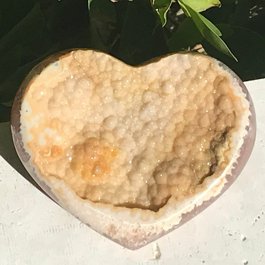 Glistening Brazilian Agate Heart