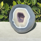 Polished Lavender Amethyst Blue Agate Cone