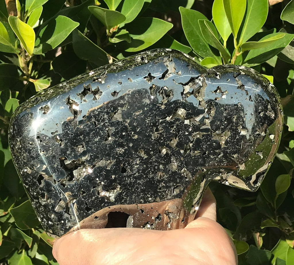 Impressive Pyrite Buffalo Sculpture