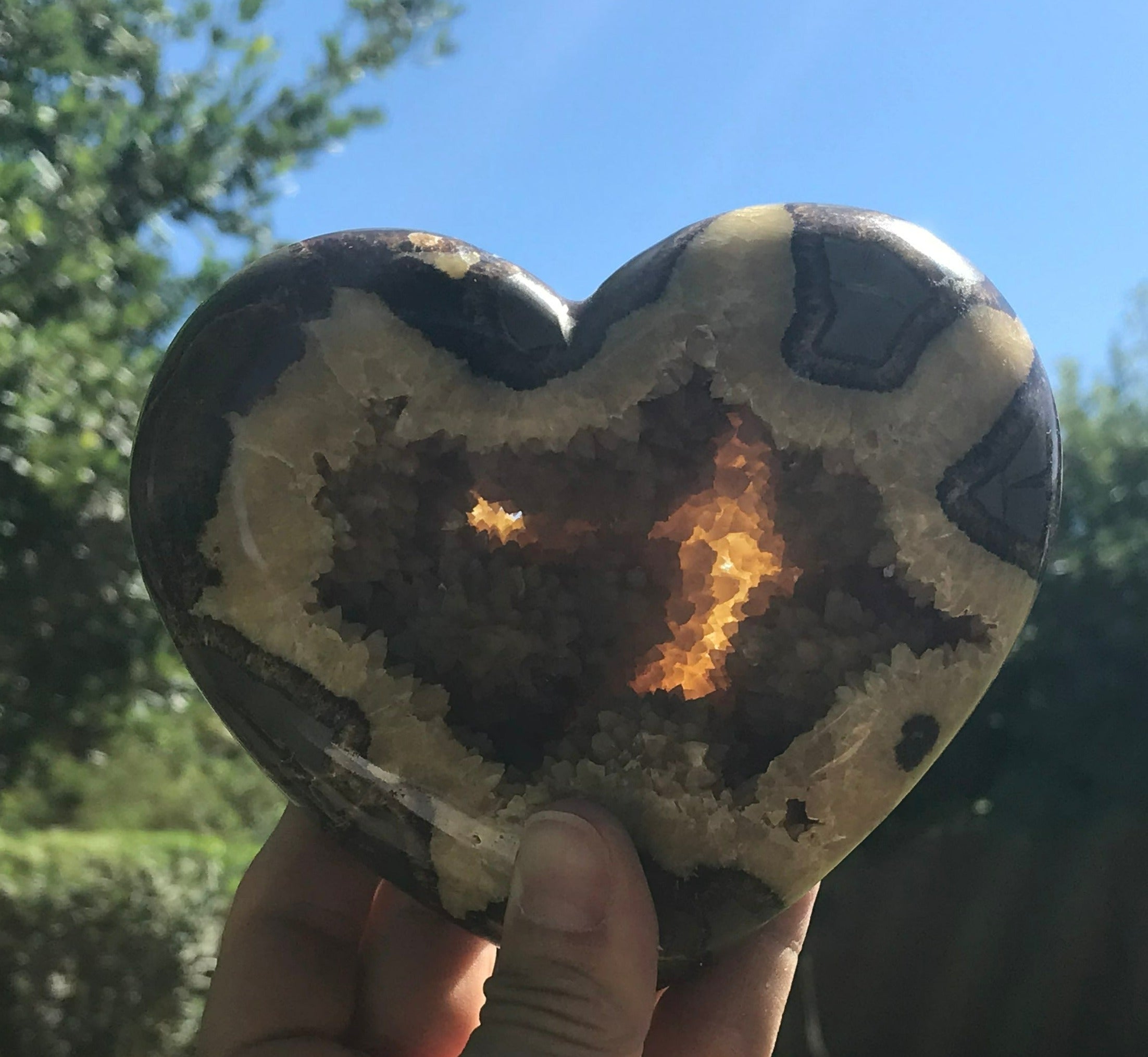 Crystal Filled Septarian Heart